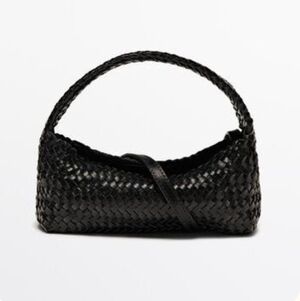 Massimo Dutti Braided Nappa Leather Crossbody